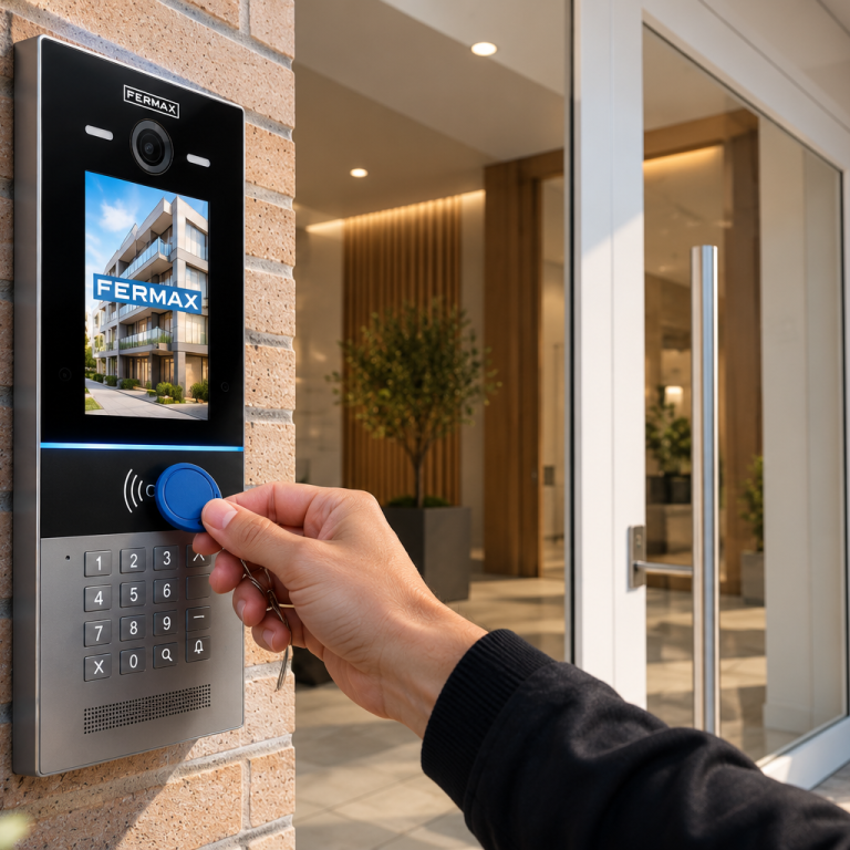 Control de accesos con tarjeta de proximidad en un portal